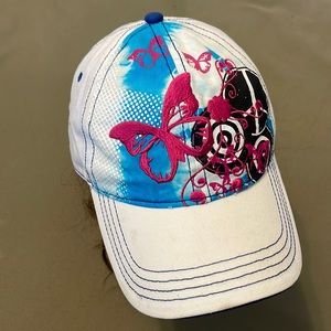 CONCEPT ONE. Pink color Embroidered Butterflies Adjustable HAT /CAP 🧢